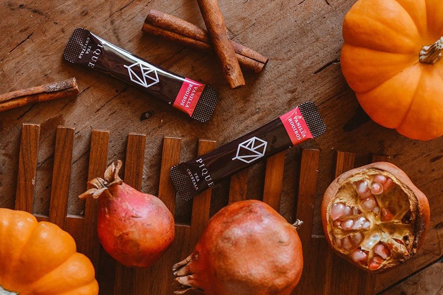 Pomegranate-Pumpkin Spice Tea with Vanilla Rooibos