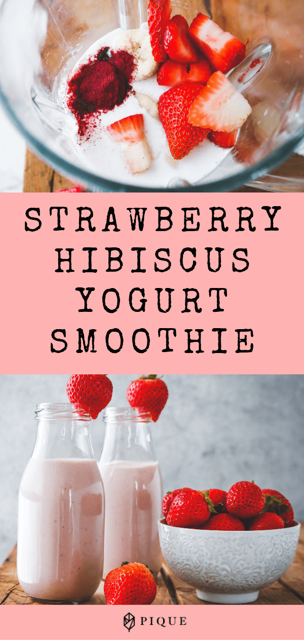 Strawberry Hibiscus Yogurt Smoothie