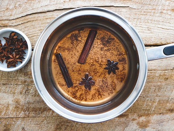 Chaga Chai Latte Preparation