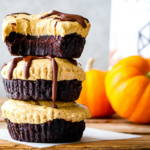 English Breakfast Pumpkin Brownie Cheesecakes Main