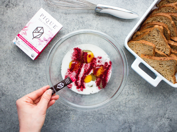 Hibiscus Berry French Toast Bake Process