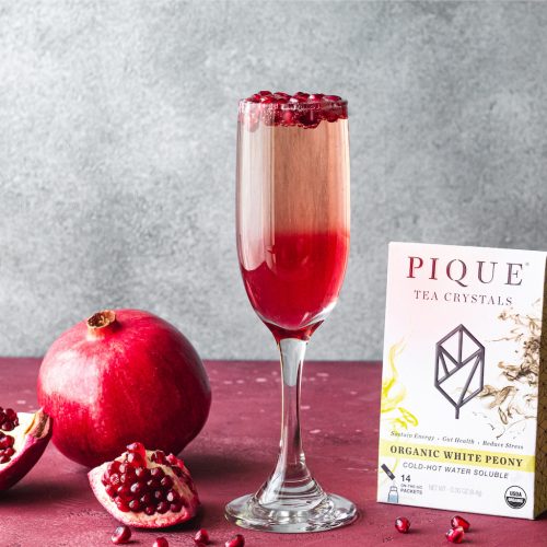 White Peony Pomegranate Sparkling Cocktail