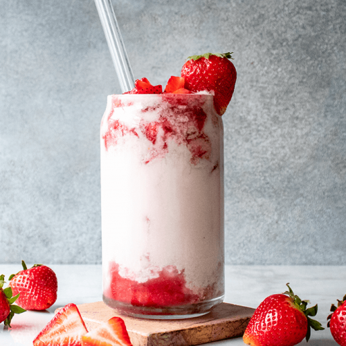 Hibiscus-Strawberry Milk