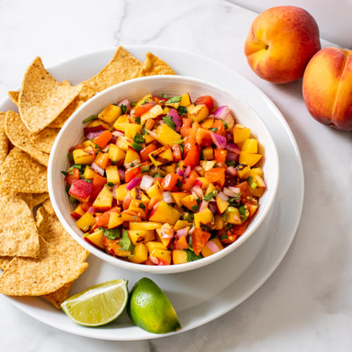 Peach Ginger Grilled Salsa