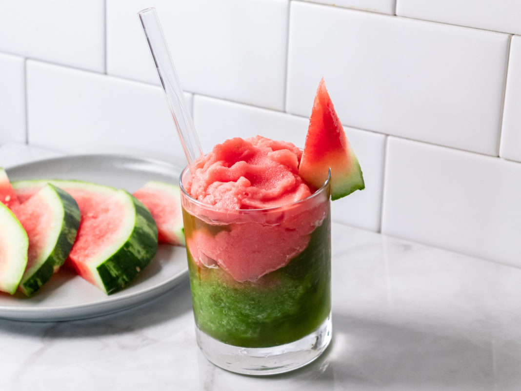Watermelon Matcha Slushy